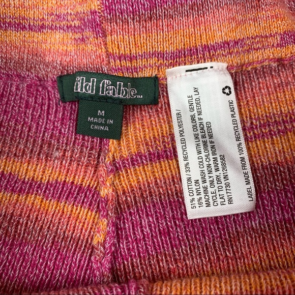 1) NWT Wild Fable Plum Orange Striped High Rise Pull On Sweater Knit Pant M - Picture 6 of 7